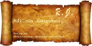 Rózsa Jukundusz névjegykártya